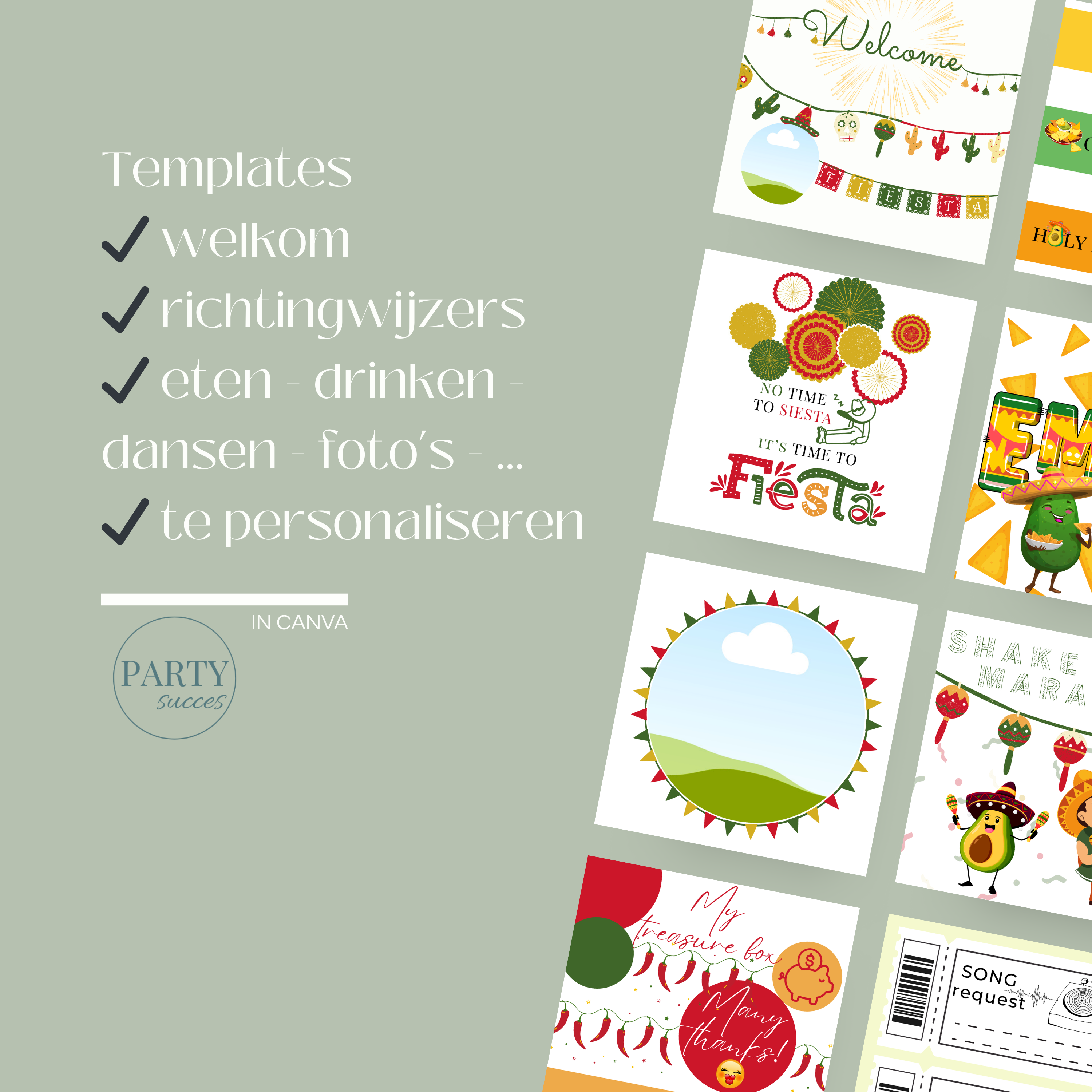 Printpakket Sweet16 TexMex – Versierprints & Decoraties