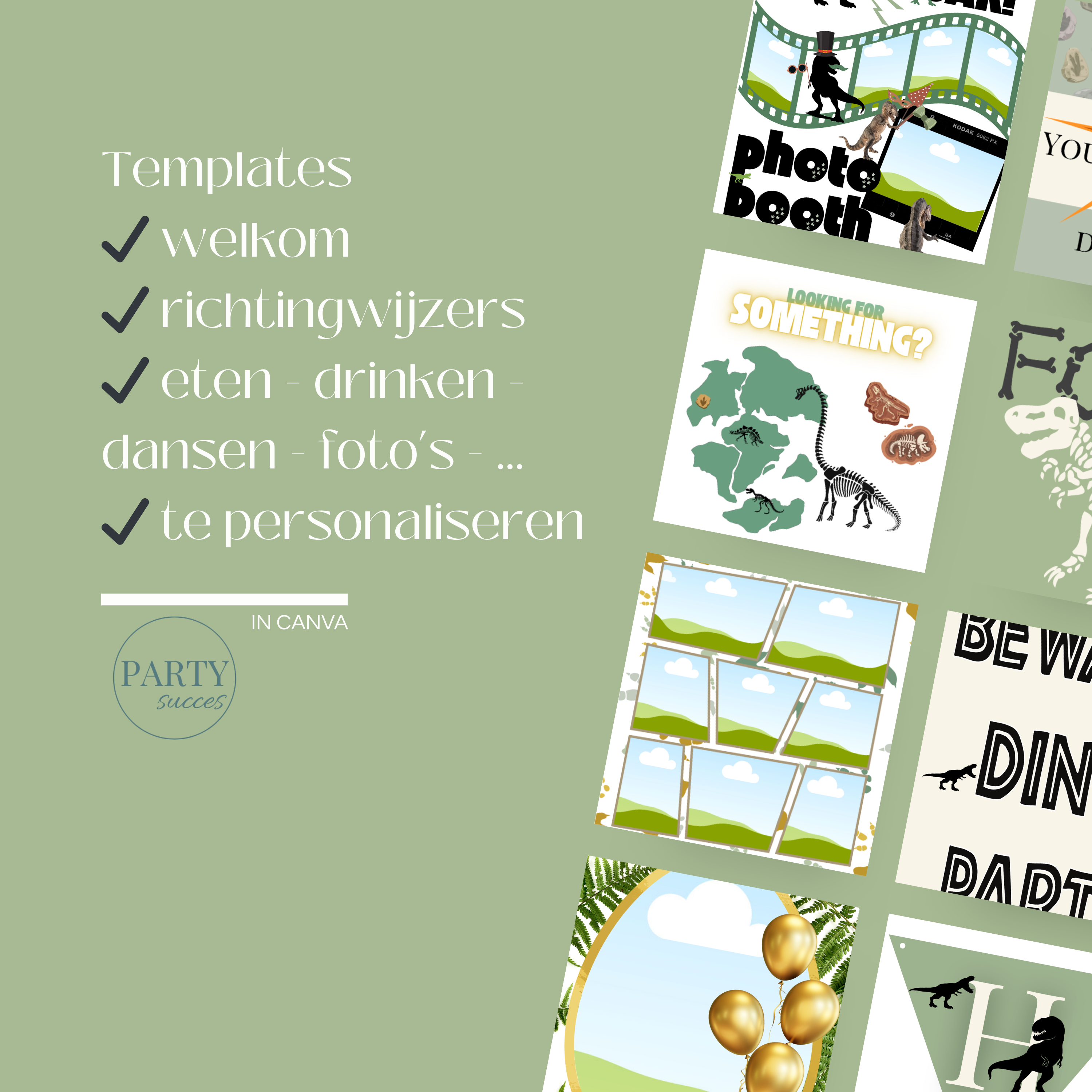 Printpakket Dino / Jurassic Park – Versierprints & Decoraties