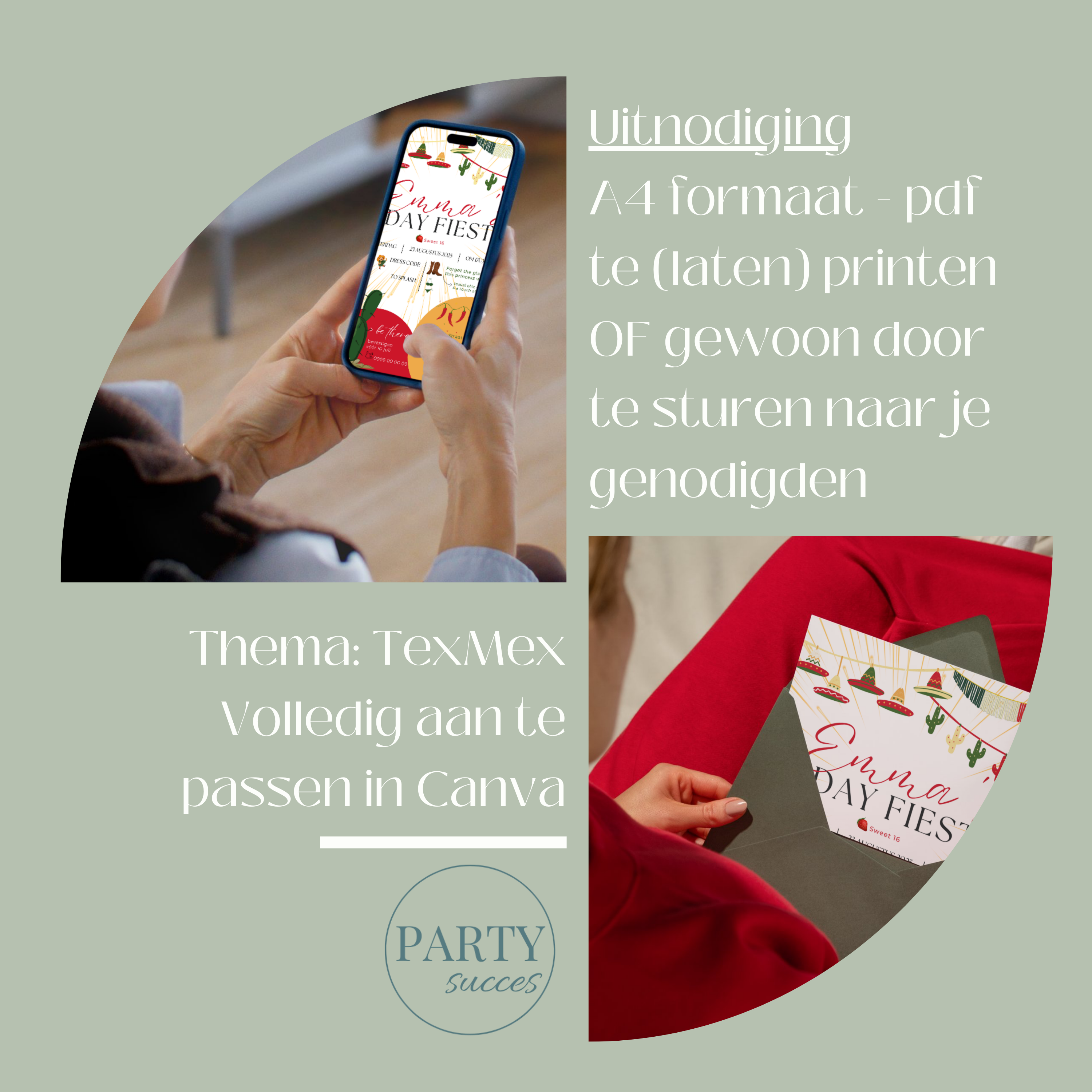 Uitnodiging Sweet16 TexMex